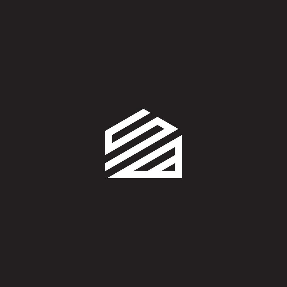 vetor de design de logotipo de casa sb