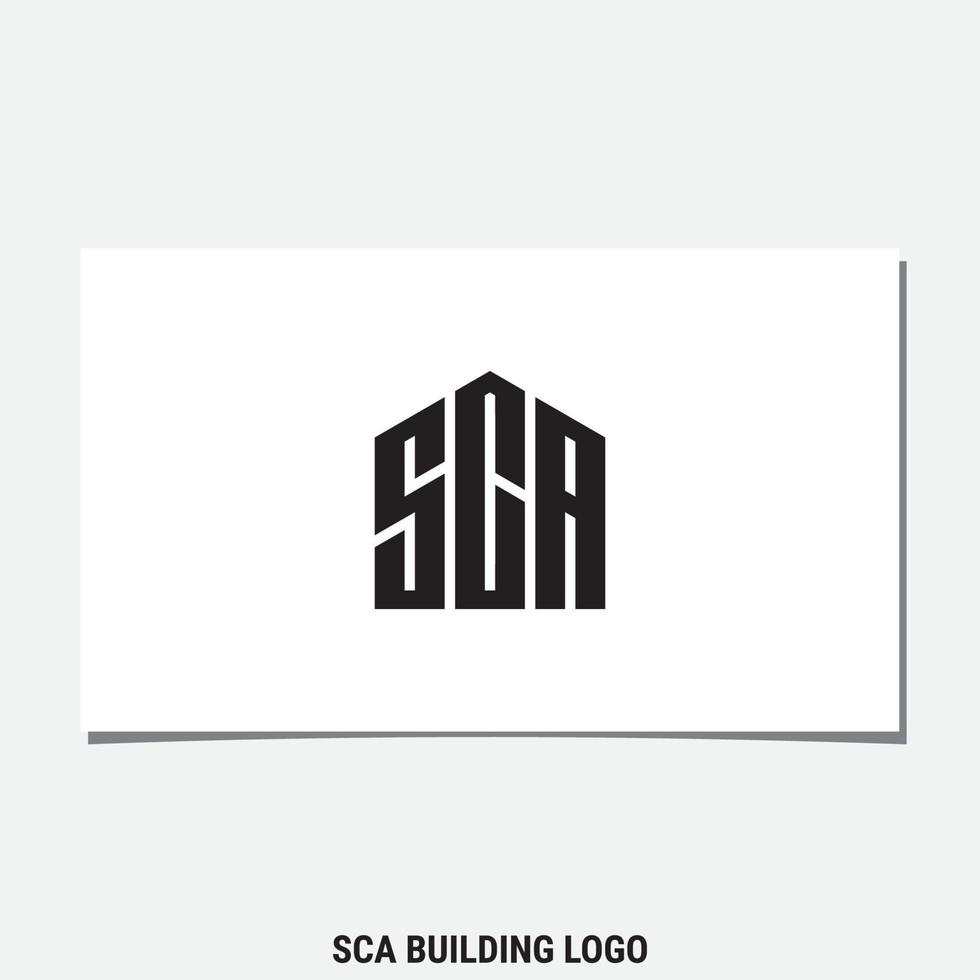 vetor de design de logotipo de construção sca