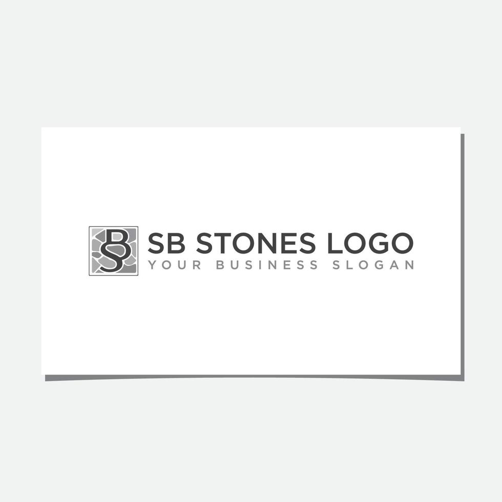 vetor de design de logotipo de pedras sb ou bs