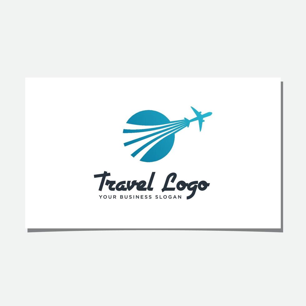 vetor de design de logotipo de viagens de aeronaves