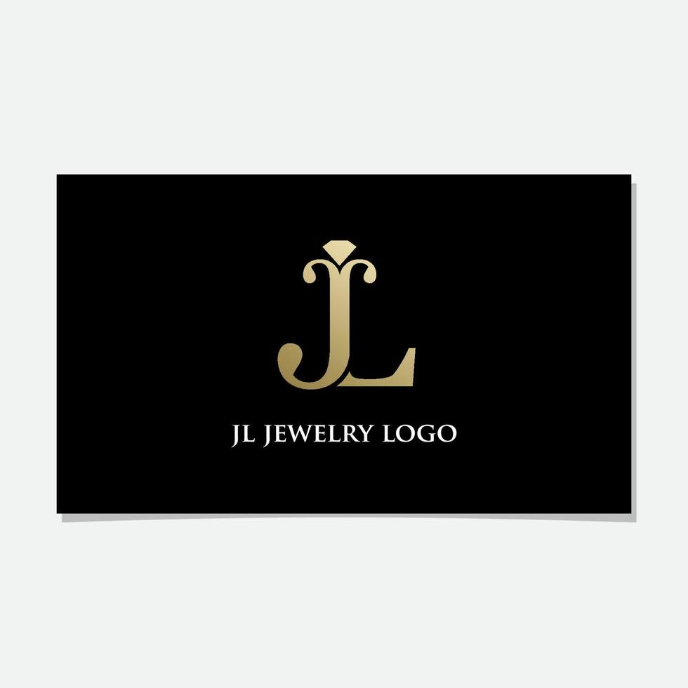 vetor de design de logotipo de joia jl.