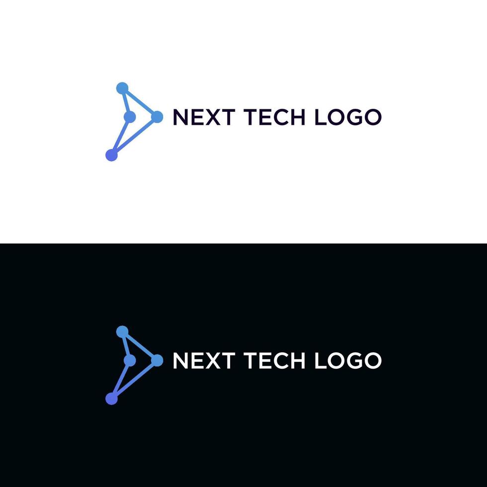 próximo vetor de design de logotipo de tecnologia