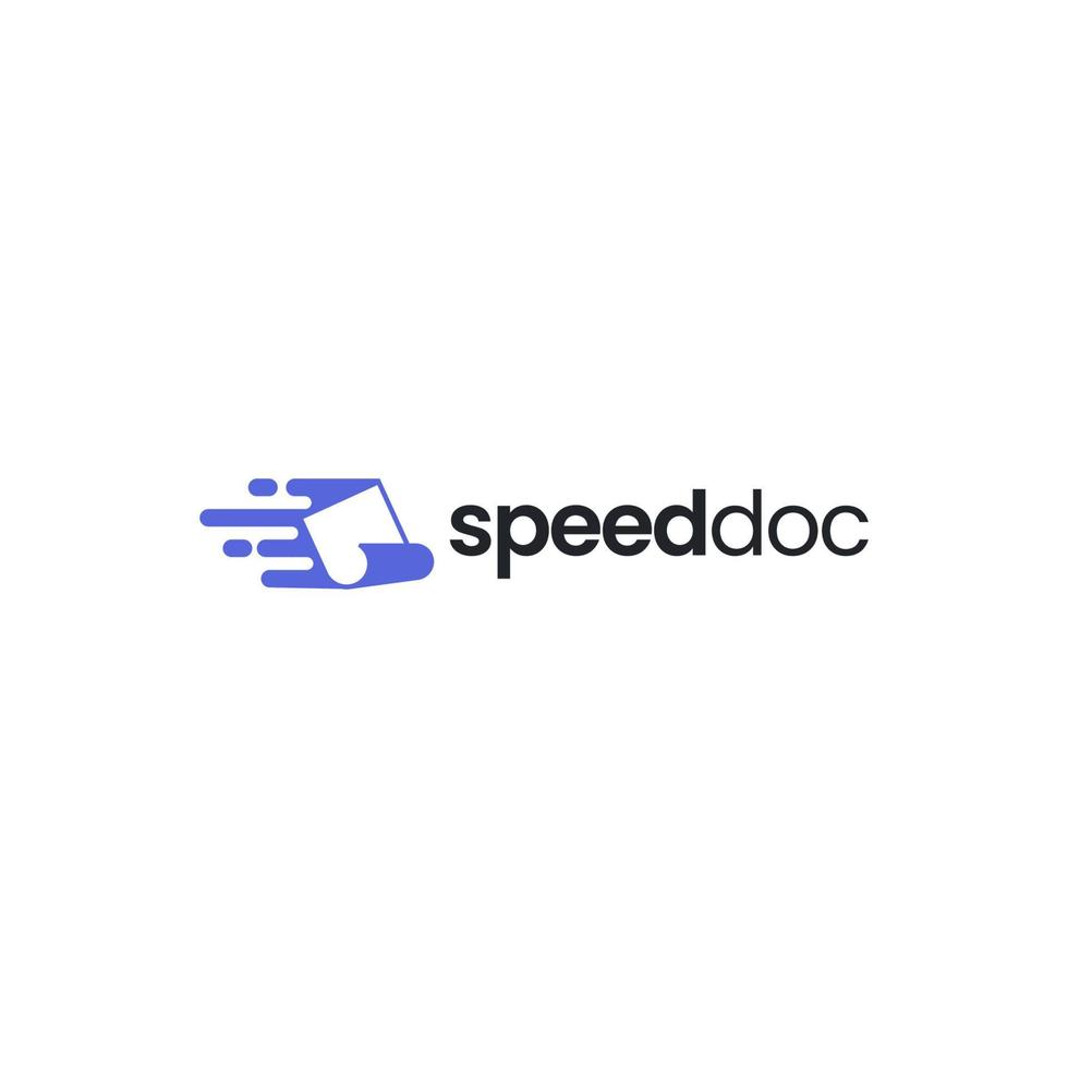 vetor de design de logotipo speed doc