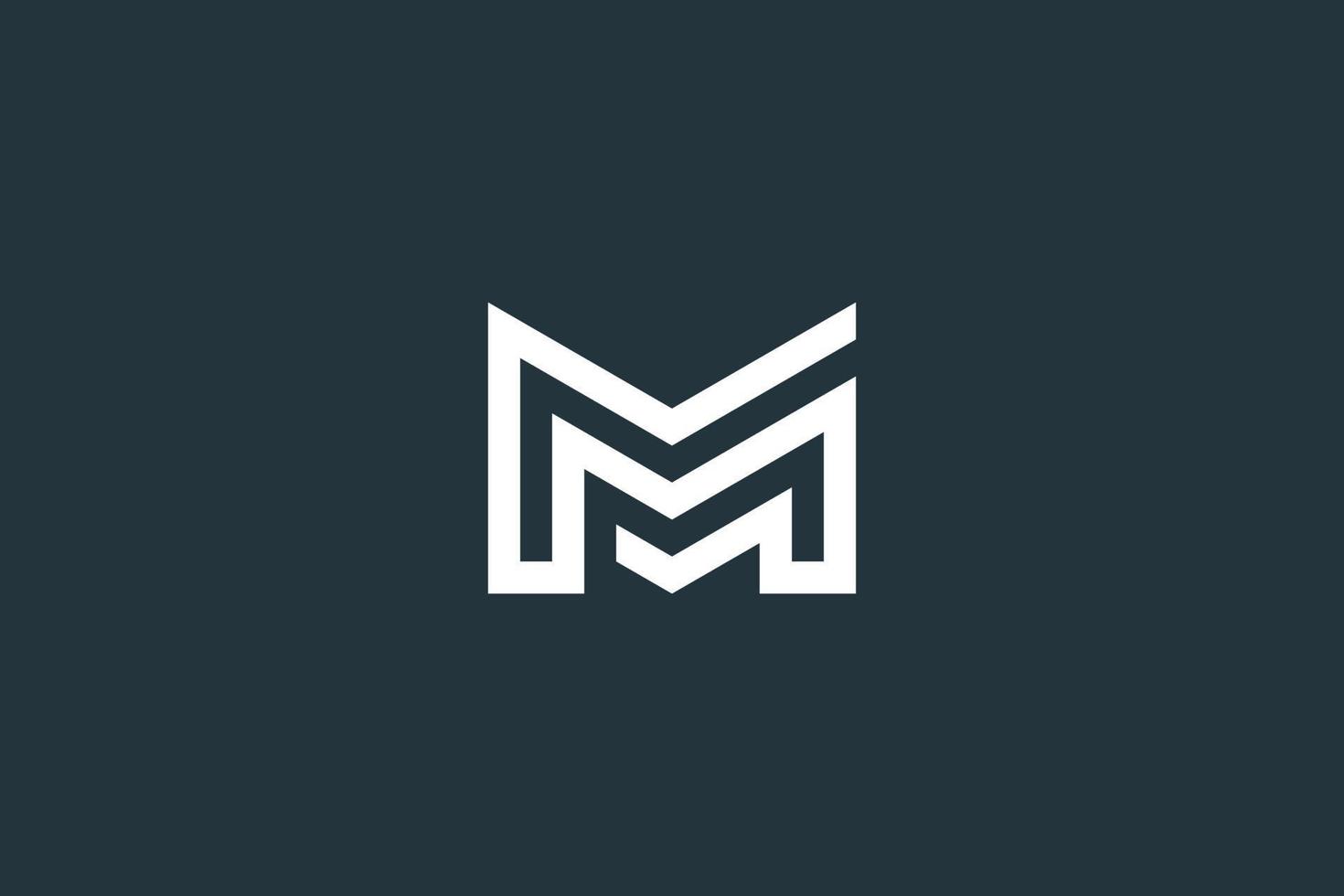 vetor de design de logotipo mínimo letra m