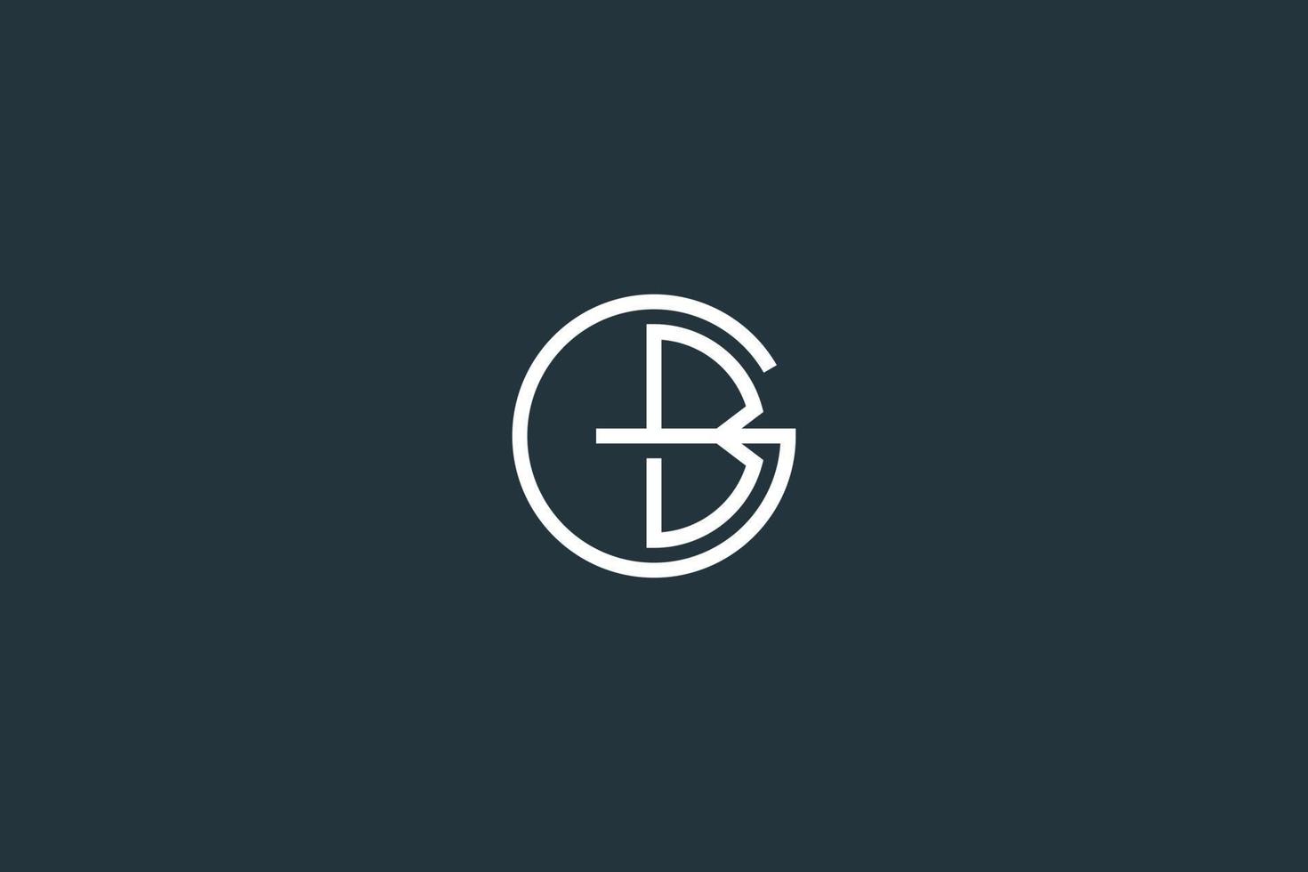 modelo de vetor de design de logotipo mínimo de letra bg ou gb