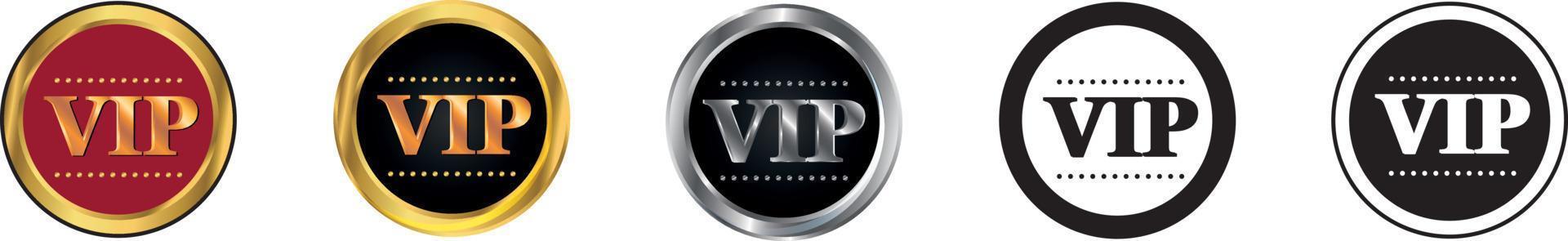 emblema redondo para membros do clube vip. vetor