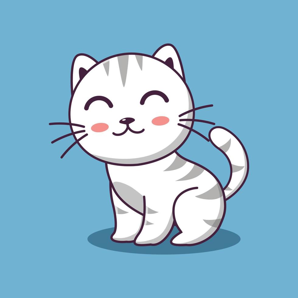 clipart de gato fofo, desenho de gato fofo sentado, animais de estimação, gatinho de gato, clipart de gatinho, clipart de animais de estimação vetor