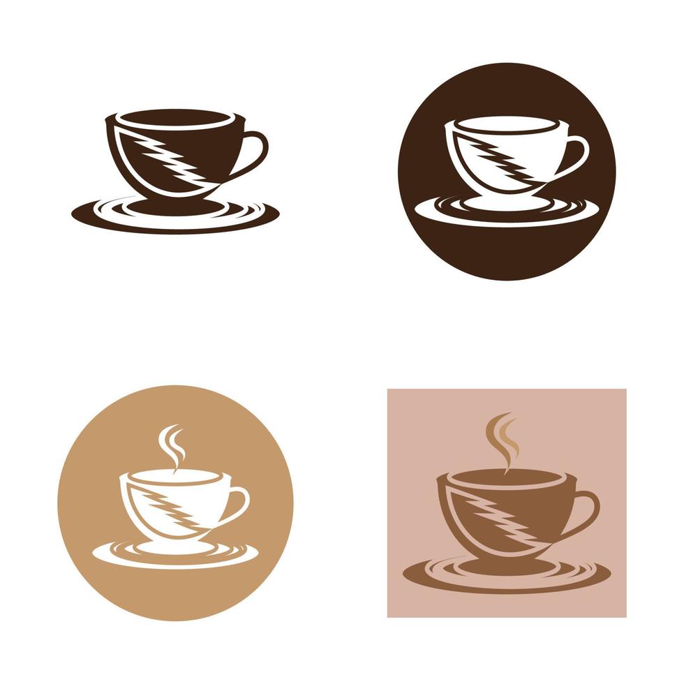 modelo de logotipo de xícara de café vetor