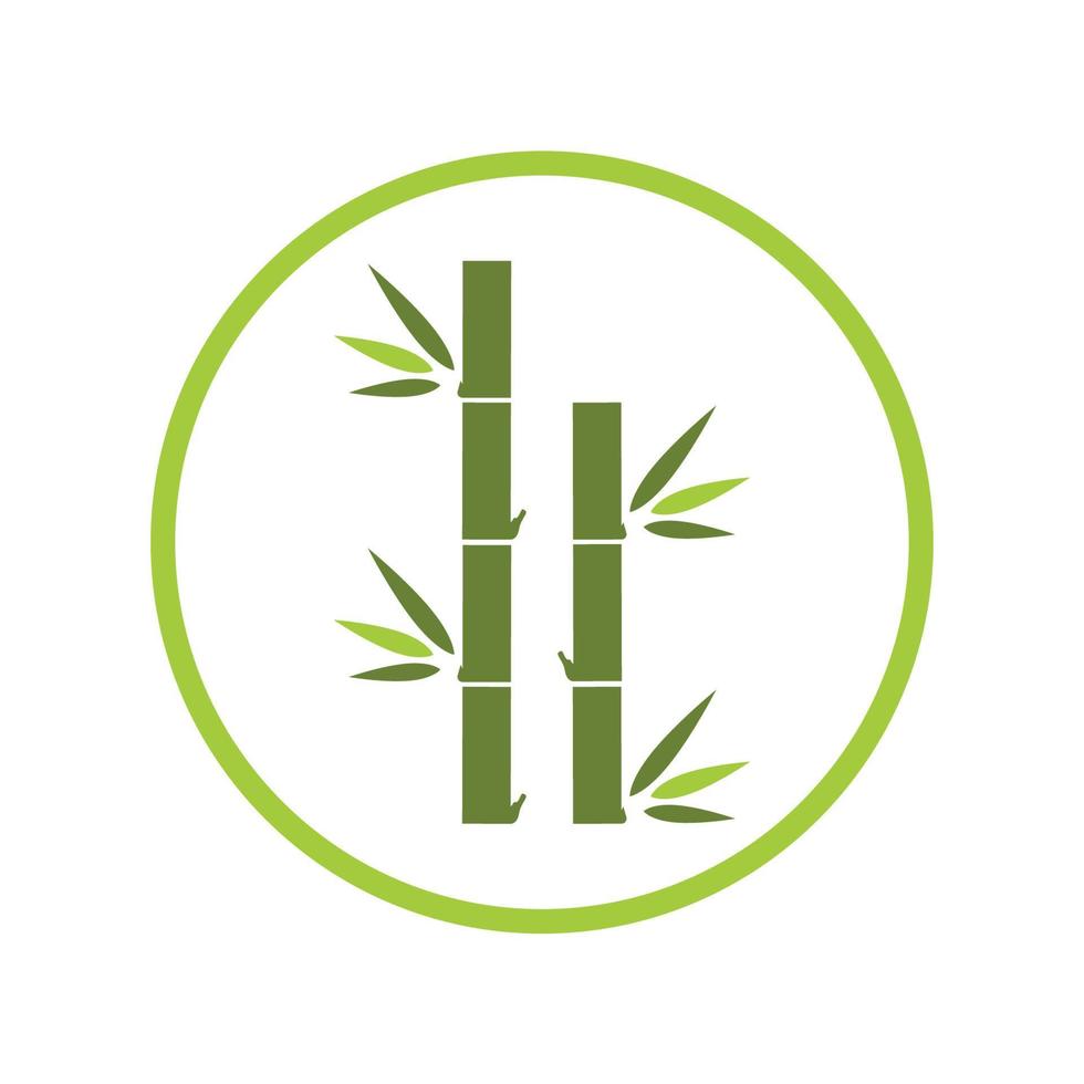 ícone de vetor de modelo de logotipo de bambu