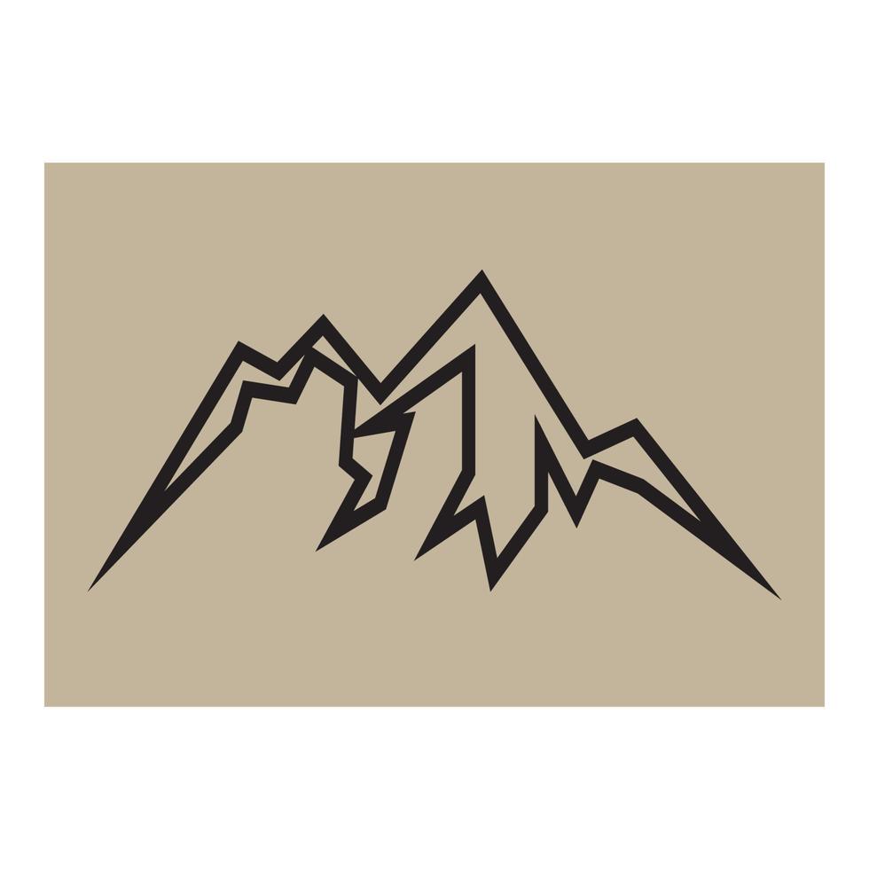 vetor de design de logotipo de ícone de montanha