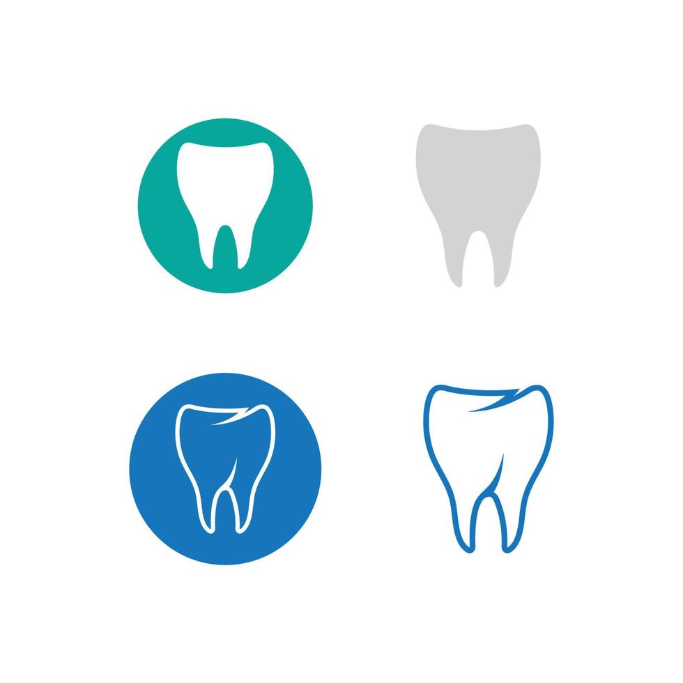 vetor de design de logotipo de cuidados com os dentes