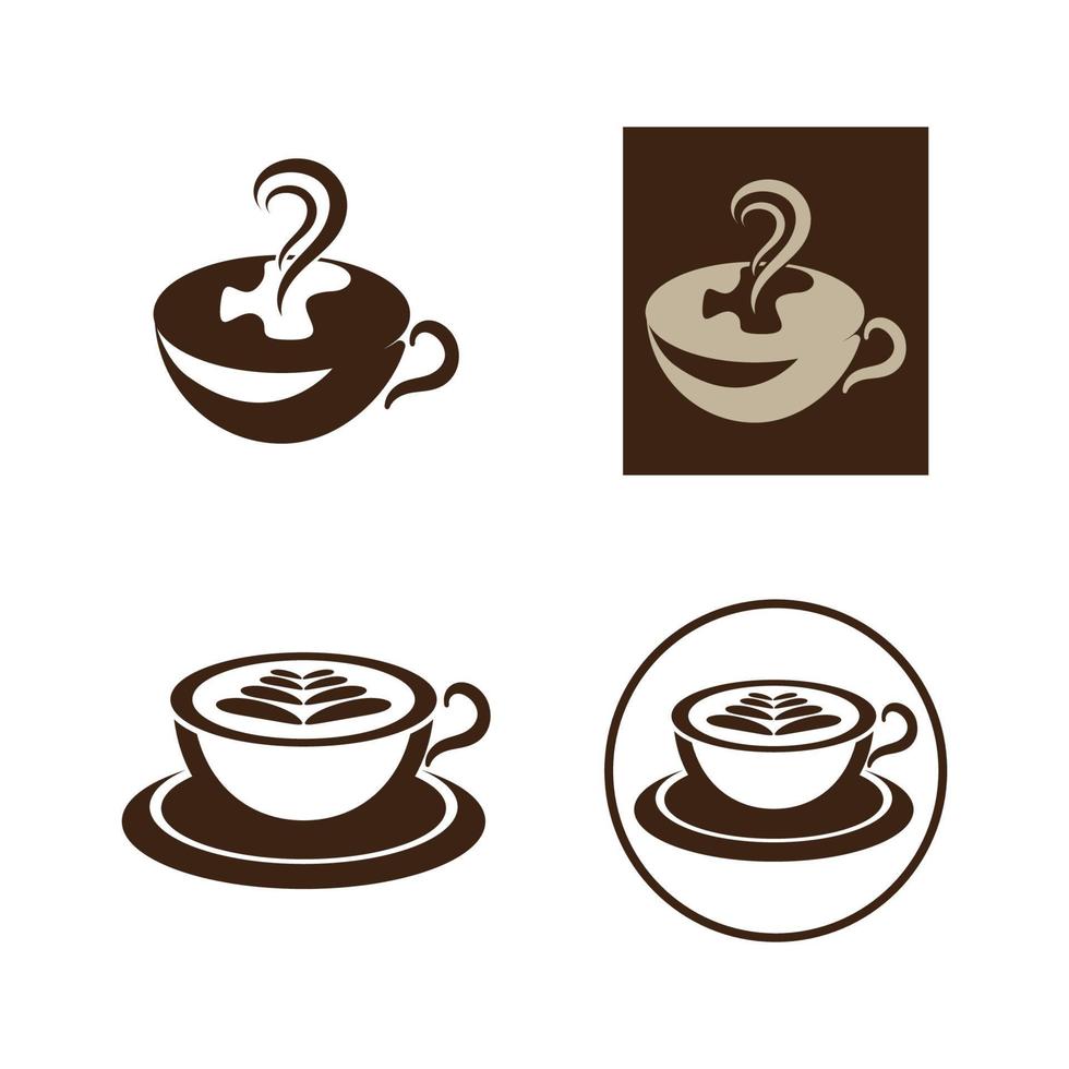 modelo de logotipo de xícara de café vetor