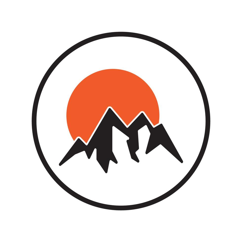 vetor de design de logotipo de ícone de montanha
