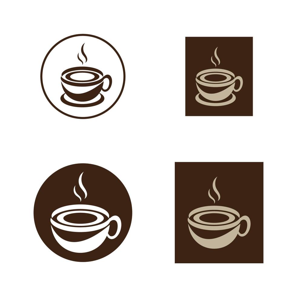 modelo de logotipo de xícara de café vetor