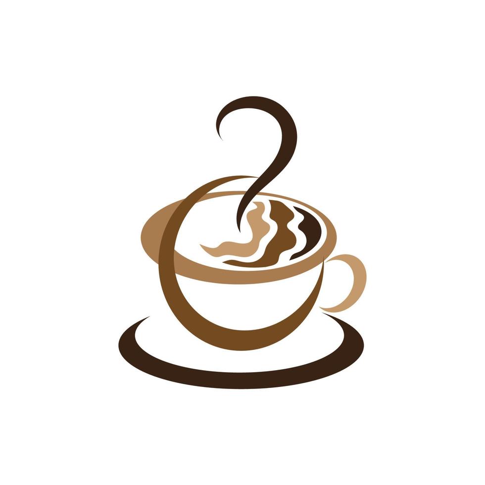 modelo de logotipo de xícara de café vetor