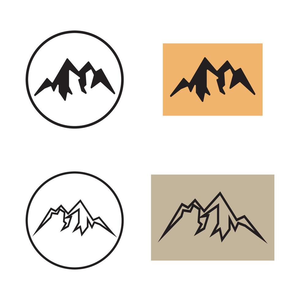 vetor de design de logotipo de ícone de montanha