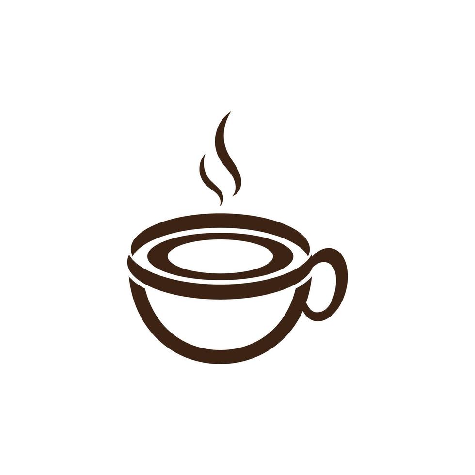 modelo de logotipo de xícara de café vetor