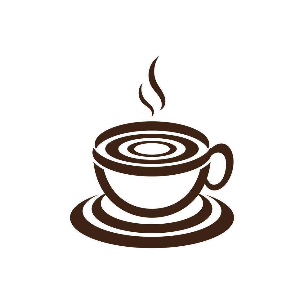 modelo de logotipo de xícara de café vetor