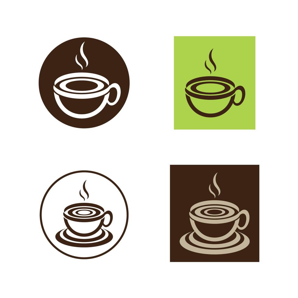 modelo de logotipo de xícara de café vetor