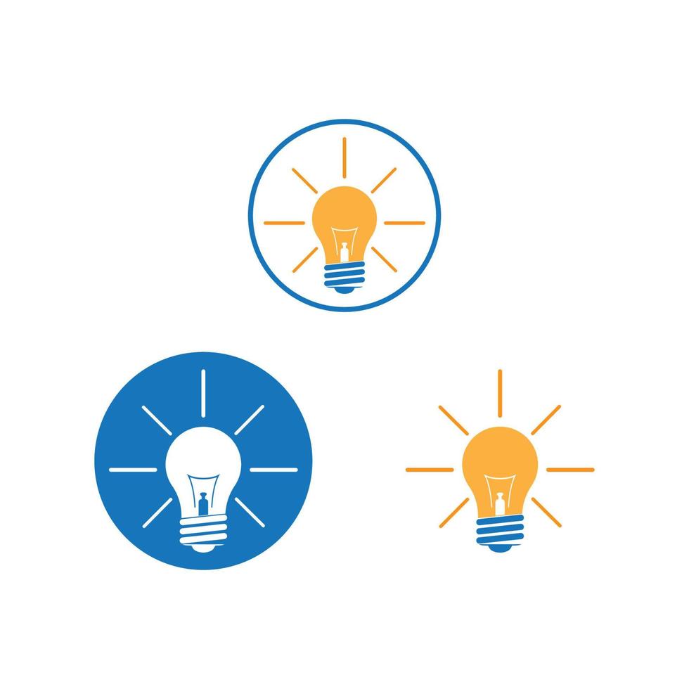 vetor de ícone de design de logotipo de lâmpada