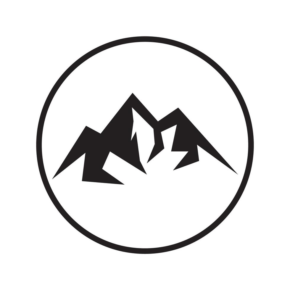 vetor de design de logotipo de ícone de montanha