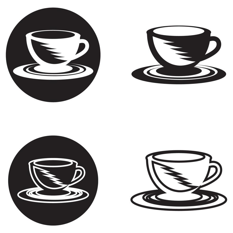 modelo de logotipo de xícara de café vetor