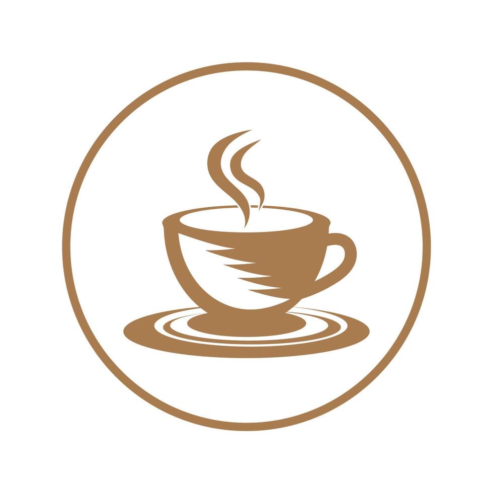 modelo de logotipo de xícara de café vetor