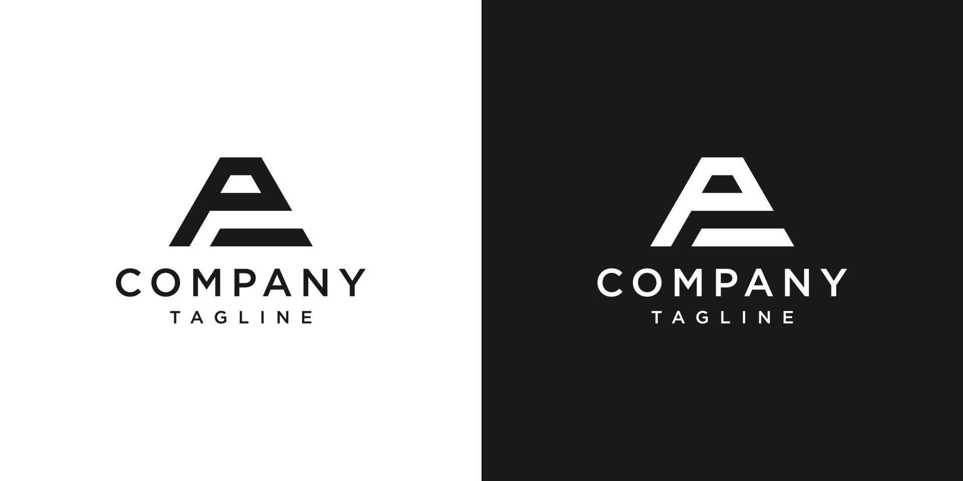 modelo de ícone de design de logotipo de monograma carta criativa pa fundo branco e preto vetor