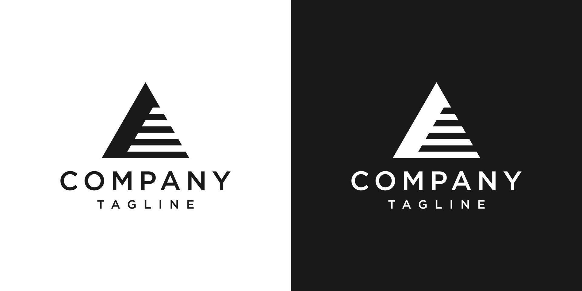 carta criativa um modelo de ícone de design de logotipo monograma fundo branco e preto vetor