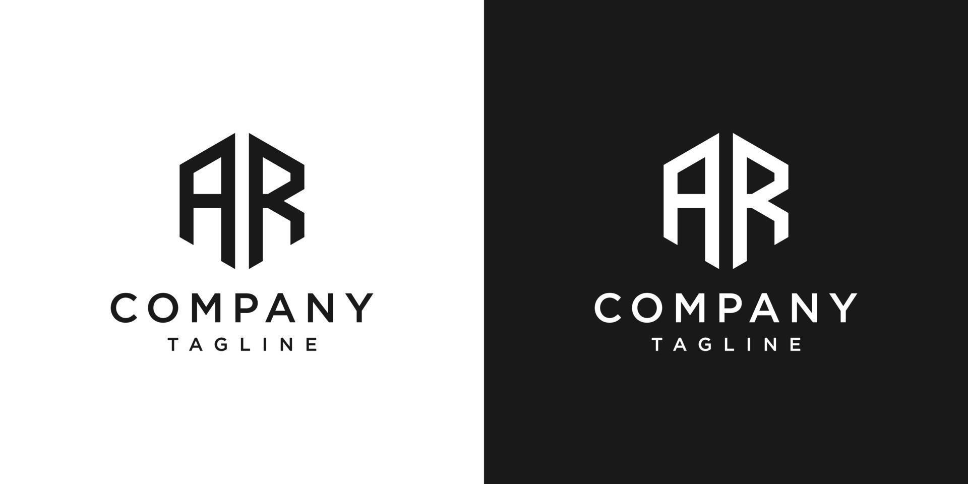 modelo de ícone de design de logotipo de monograma de letra criativa fundo branco e preto vetor