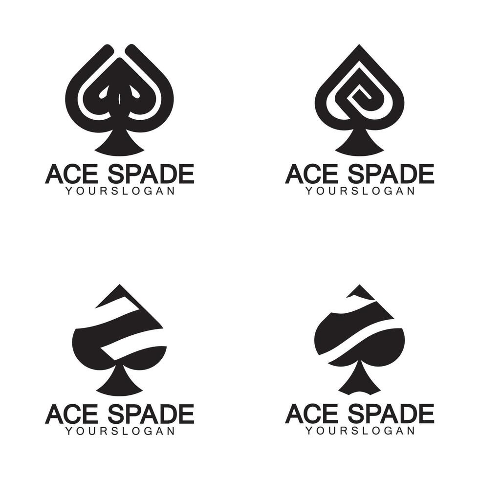 ás de espadas design de logotipo de ícone. ícone plano relacionado para web e aplicativos móveis. pode ser usado como - logotipo, pictograma, ícone, elemento infográfico. ilustração. vetor