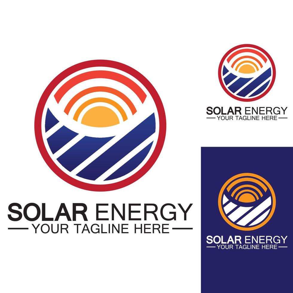 modelo de vetor de design de logotipo de energia solar