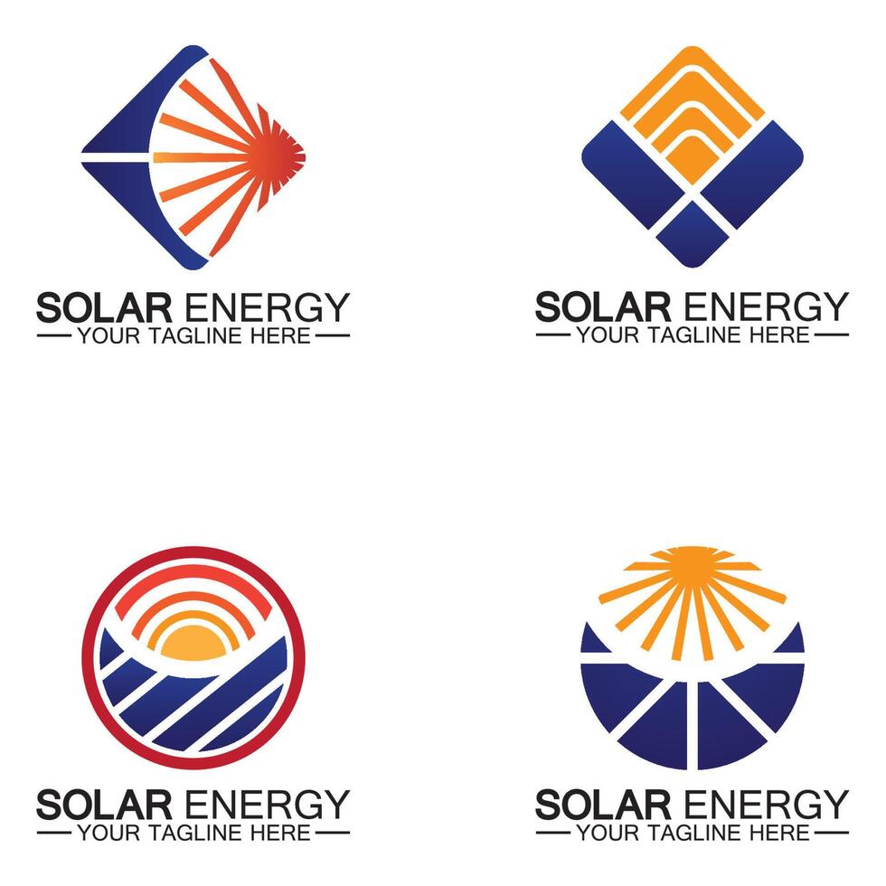 modelo de vetor de design de logotipo de energia solar