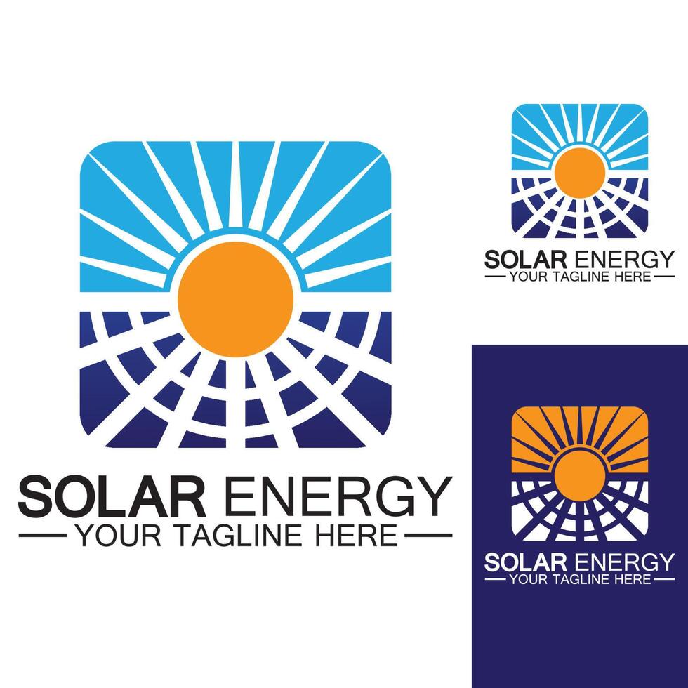 modelo de vetor de design de logotipo de energia solar