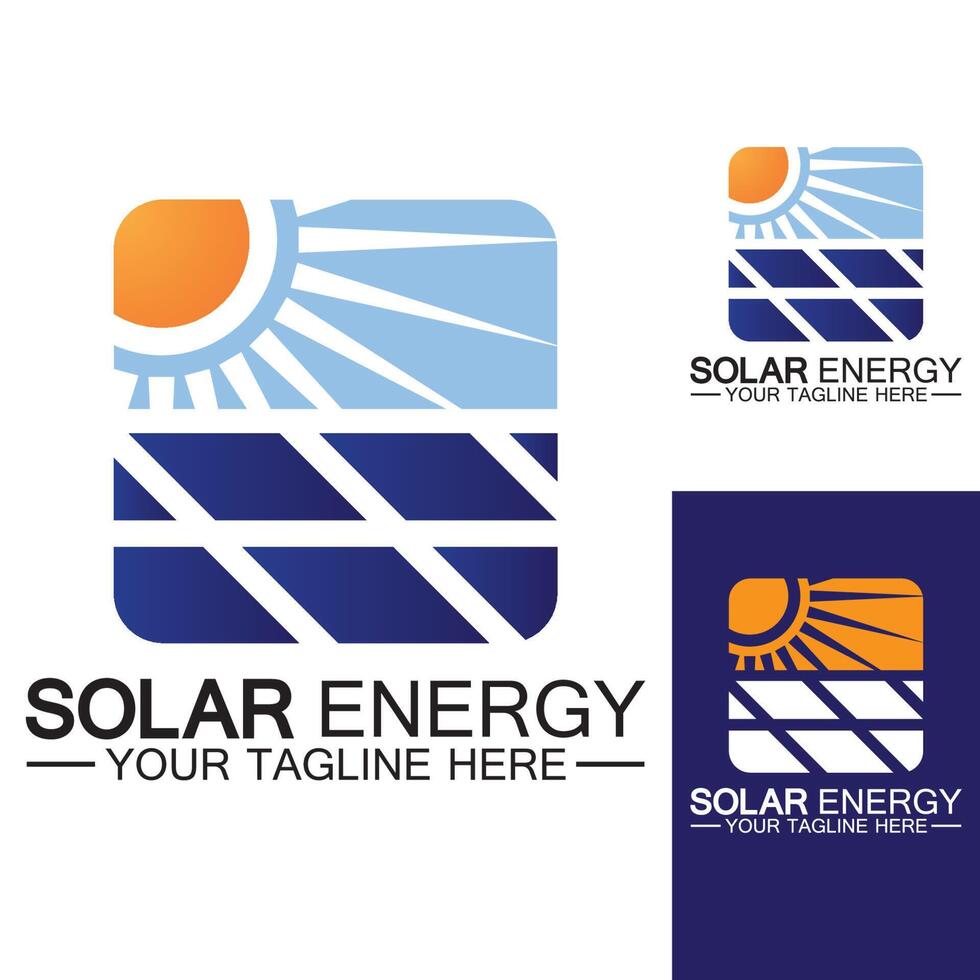 modelo de vetor de design de logotipo de energia solar