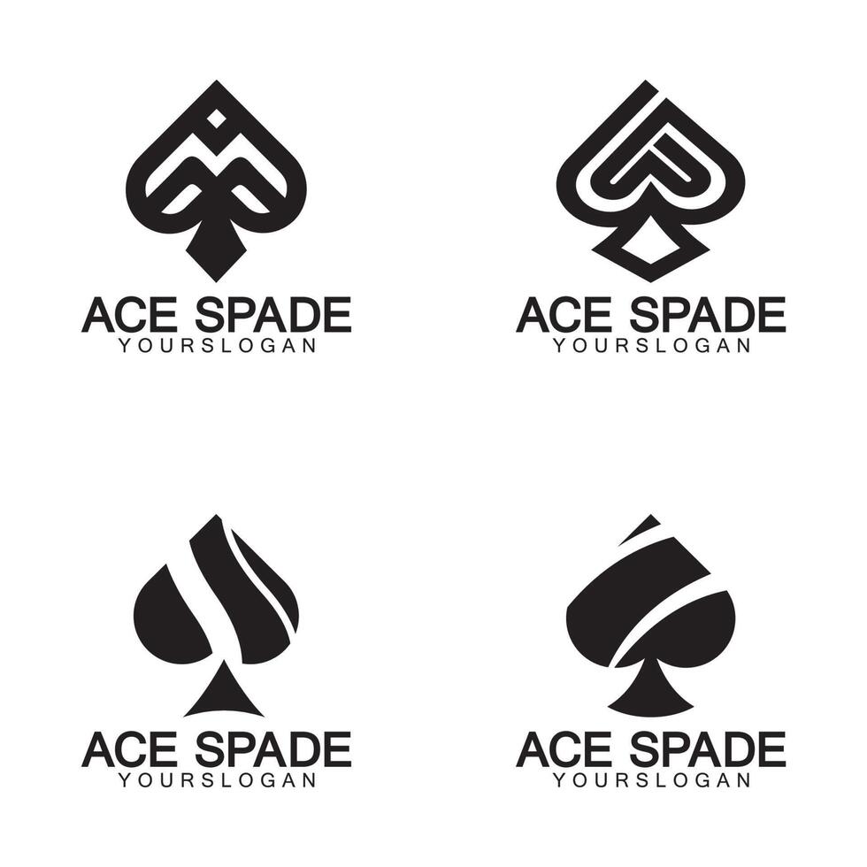 ás de espadas design de logotipo de ícone. ícone plano relacionado para web e aplicativos móveis. pode ser usado como - logotipo, pictograma, ícone, elemento infográfico. ilustração. vetor