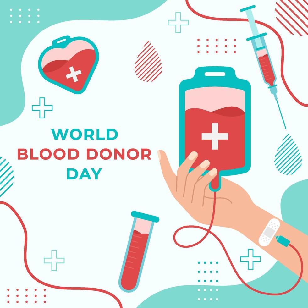 fundo do dia mundial do doador de sangue vetor