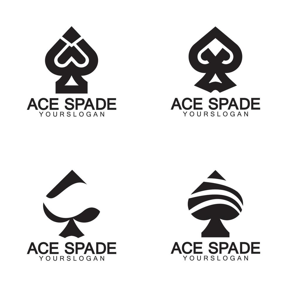 ás de espadas design de logotipo de ícone. ícone plano relacionado para web e aplicativos móveis. pode ser usado como - logotipo, pictograma, ícone, elemento infográfico. ilustração. vetor