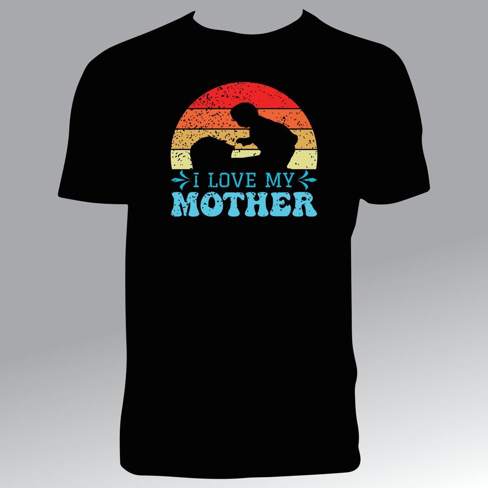 design da camiseta da mãe vetor