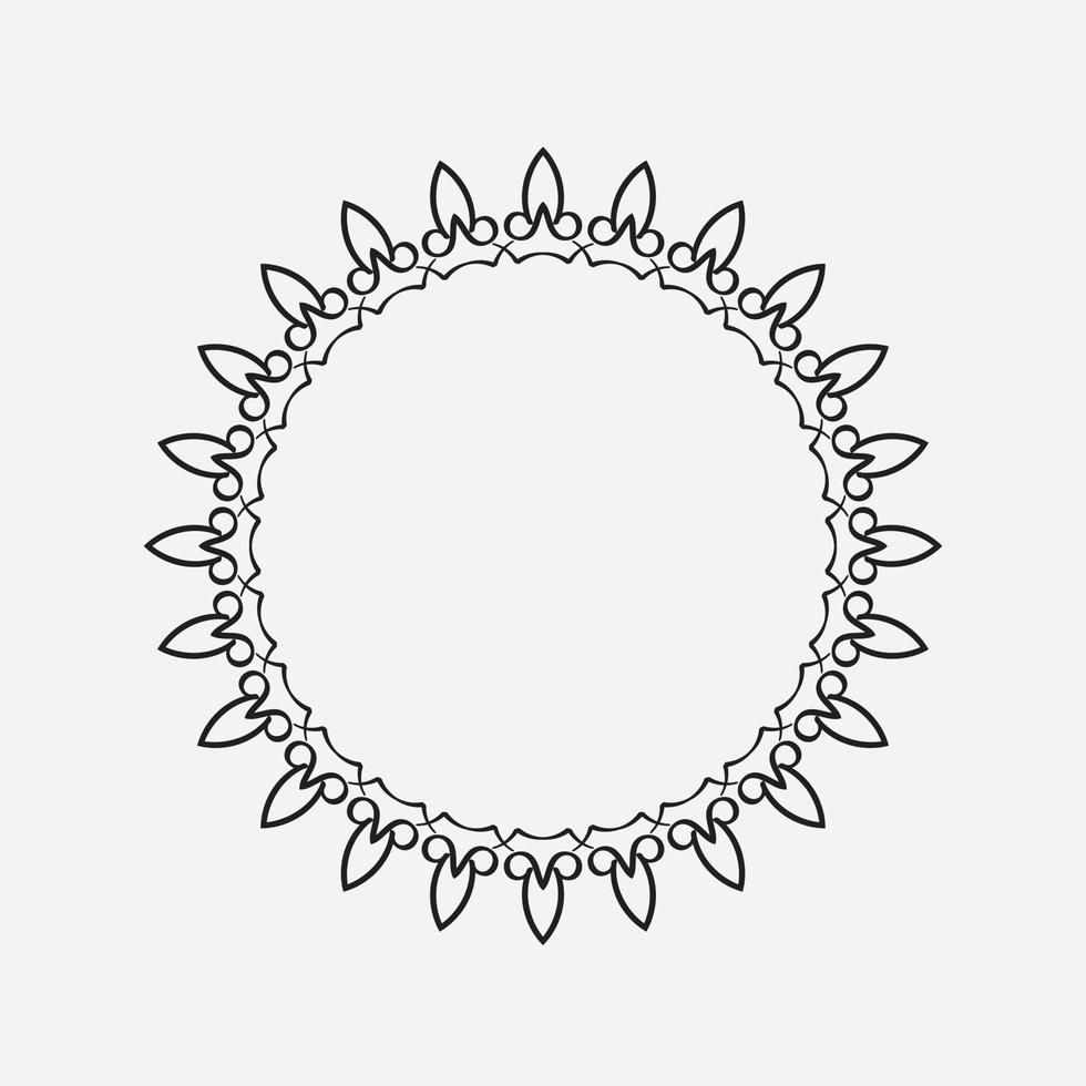 quadro grego do círculo. borda de meandro redondo. padrão de elemento de decoração. ilustração vetorial isolada no fundo branco vetor