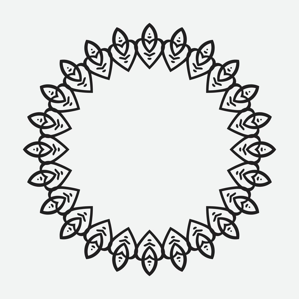 quadro grego do círculo. borda de meandro redondo. padrão de elemento de decoração. ilustração vetorial isolada no fundo branco vetor