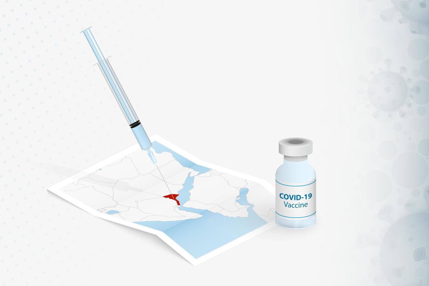 vacinação da eritreia, injeção com vacina covid-19 no mapa da eritreia. vetor