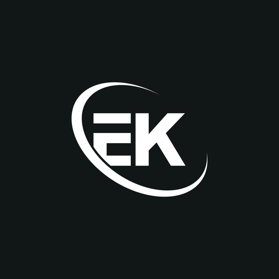 modelo de vetor gratuito de logotipo de carta ek