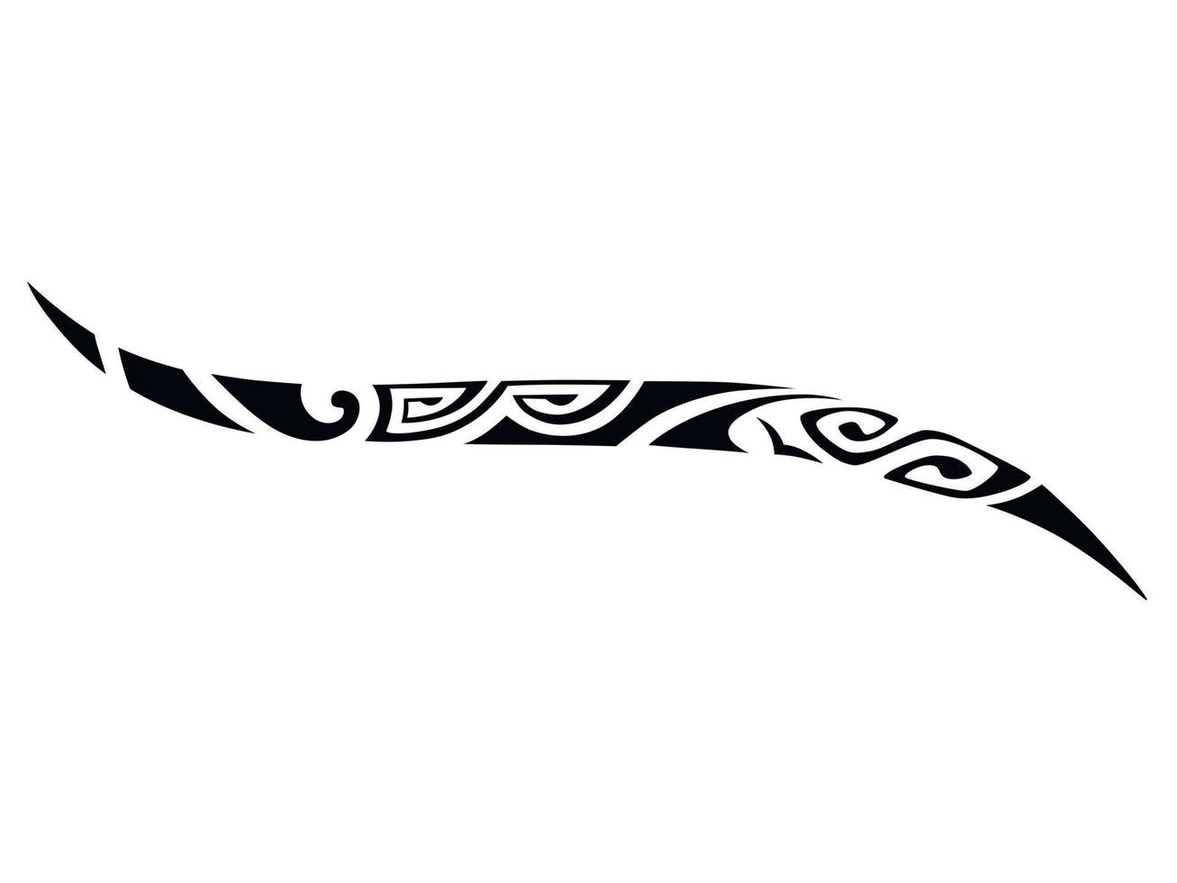 desenho de tatuagem maori. ornamento oriental étnico. arte tatuagem tribal. desenho vetorial de uma tatuagem maori. vetor