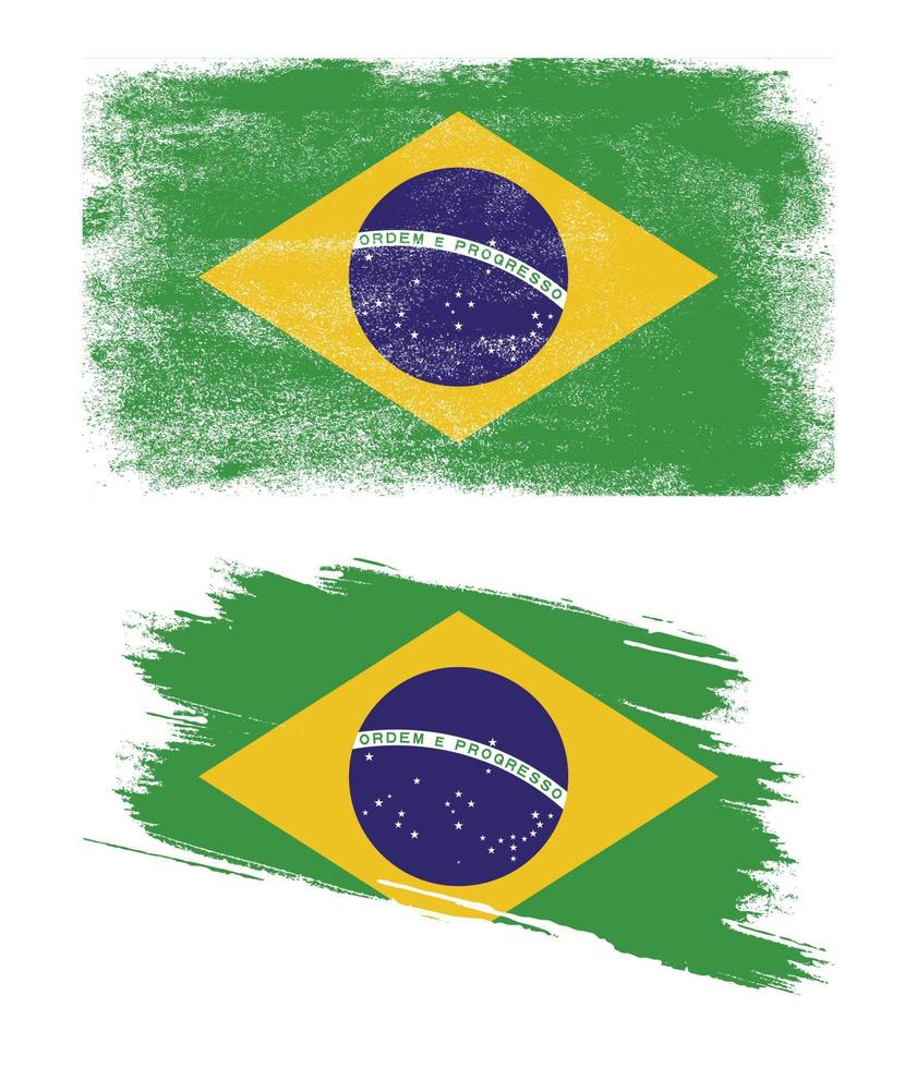 bandeira do brasil em estilo grunge vetor