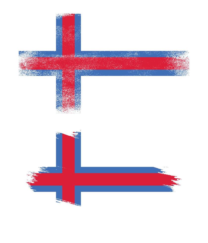 bandeira das ilhas faroe em estilo grunge vetor