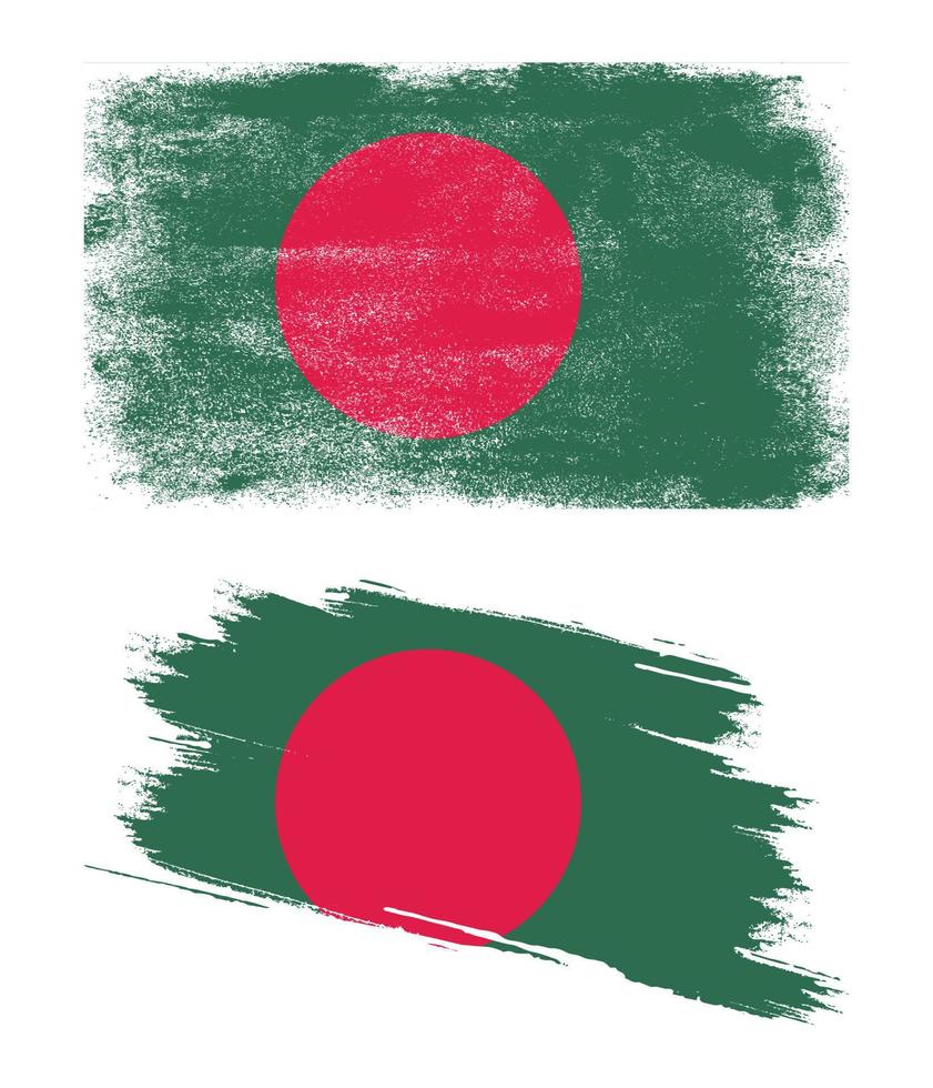 bandeira de bangladesh em estilo grunge vetor