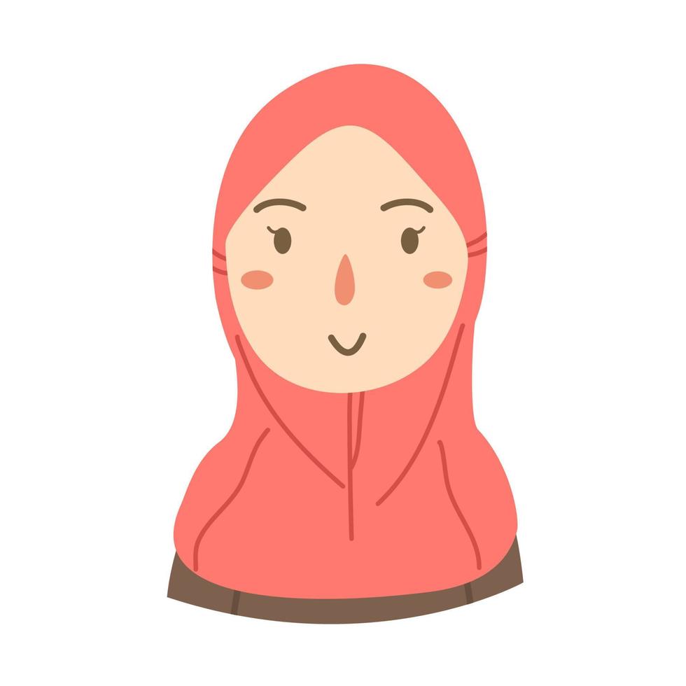mulher usa hijab vetor