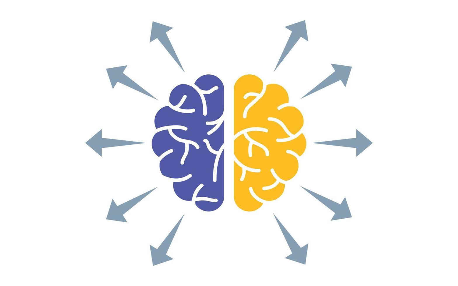 ilustração em vetor criativo do modelo de infográfico de mapa mental isolado em fundo transparente com lugar para o seu conteúdo.