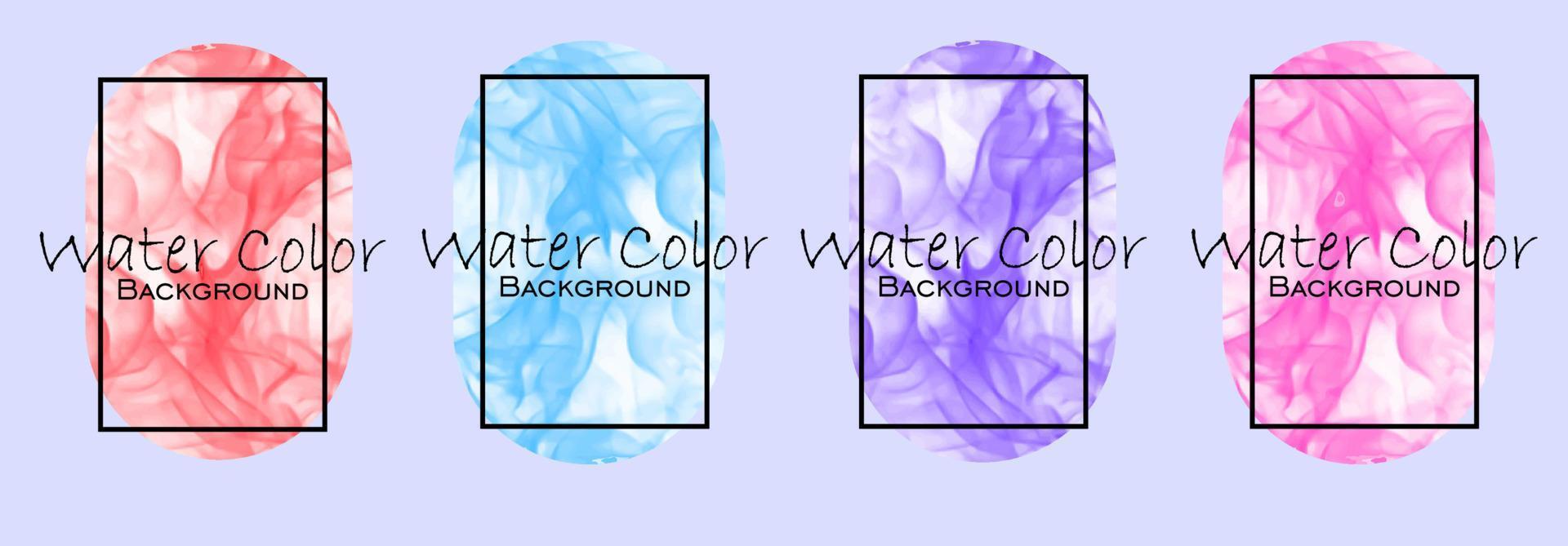 brochura em aquarela, conjunto de design de capa de pacote de layout abstrato colorido vetor